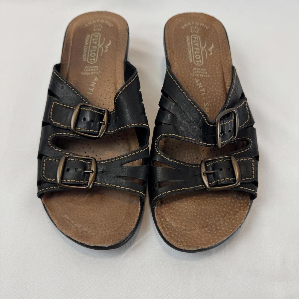 Fly Flot double buckle Italian Sandals - Size 6.5 (37)